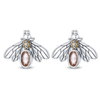 925 Sterling Silver Exquisite Dragonfly Versatile Hoop Earrings Fine Jewellery