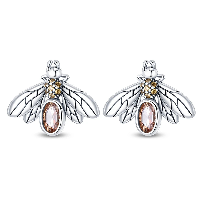 925 Sterling Silver Exquisite Dragonfly Versatile Hoop Earrings Fine Jewellery