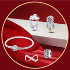 Set Jewelry/Star Moon Devil Eyes Positioning Buckle Sparkling Cross 925 Sterling Silver Original Fits Birthday Party Jewelry Gif