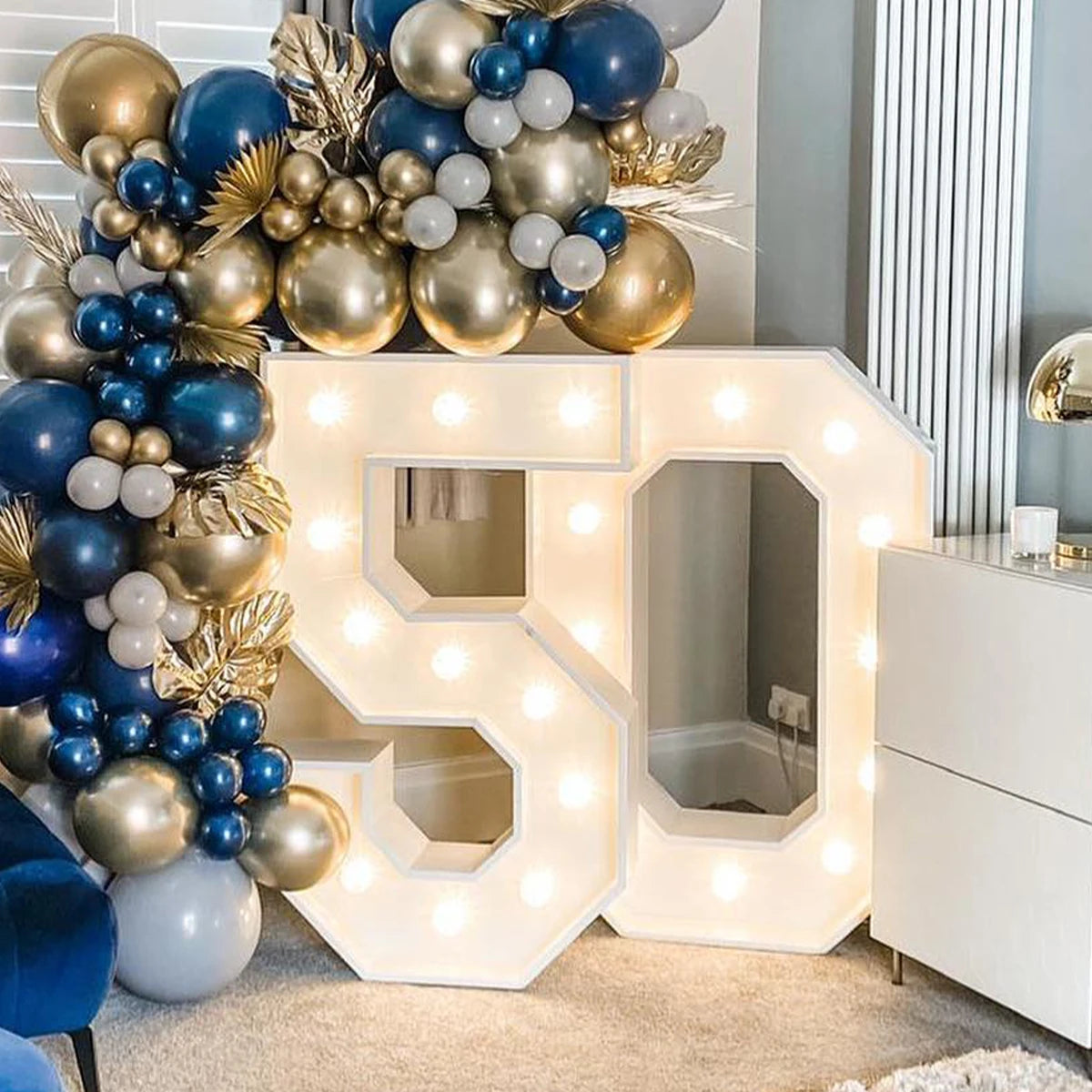 91.5cm Giant LED Light Birthday Number - 1st Birthday, Anniversary, Wedding Decor