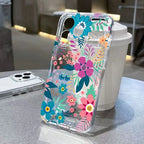 Flower Pattern Clear Case for Redmi 14C 13 12C Note 14 13 12 11 Pro Plus