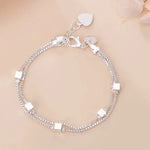20cm Original Luxury Charm Chain Bracelet 925 Sterling Silver Wedding Jewelry