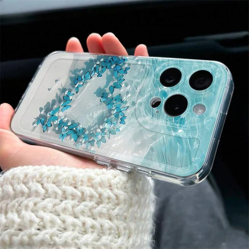 Ocean Butterfly Turtle Case for Samsung Galaxy A16 A55 A35 S25 S24 S23 Ultra
