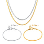 Snake Chain Bracelets for Little Girls 12cm-15cm, Hypoallergenic Non Tarnish Stainless Steel Adjustable Link