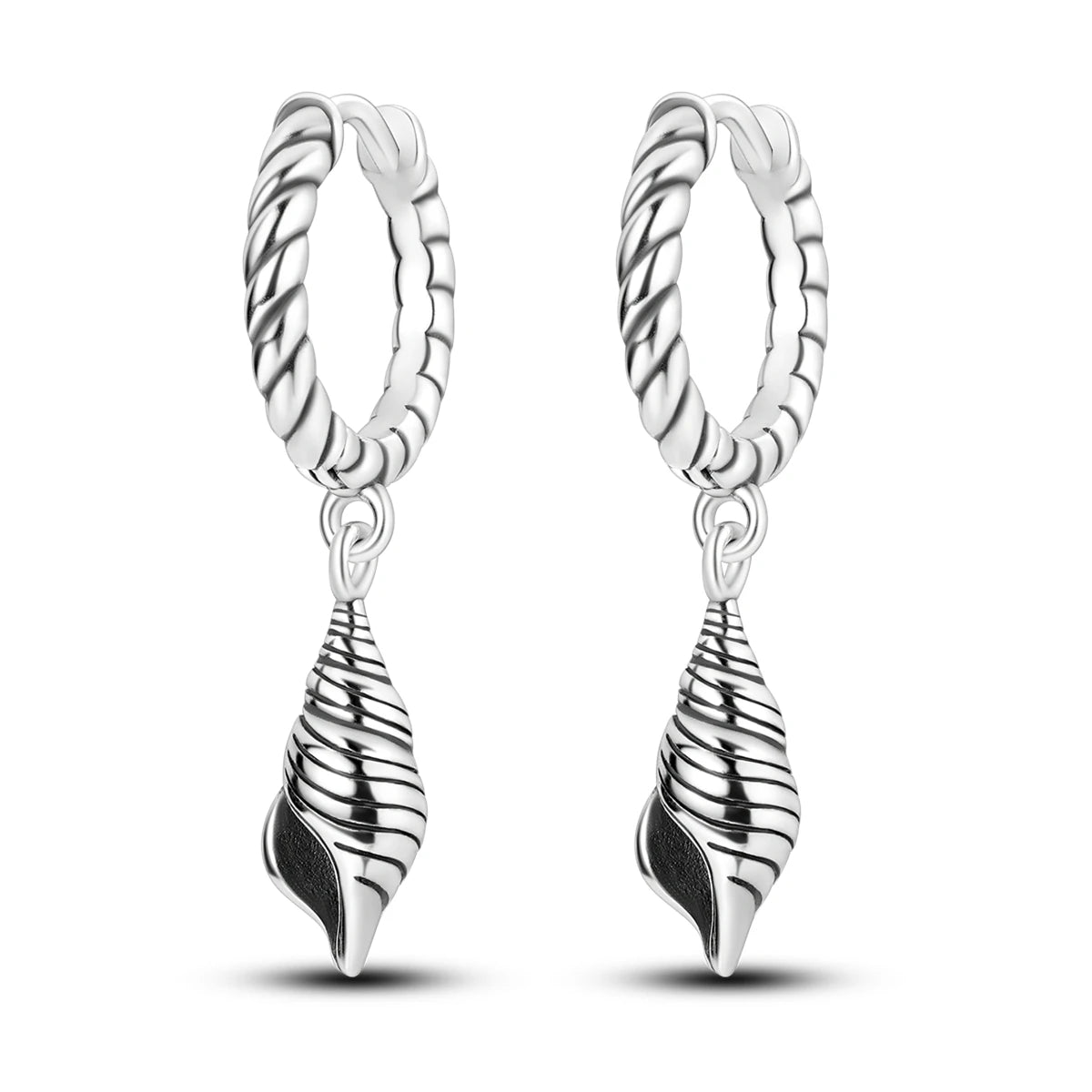 925 Sterling Silver Starry Love Tail Hoop Earrings Women's Jewellery Gift
