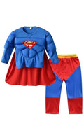 Spiderman Muscle Cosplay Suit Superhero Boys Girls Top Pants Cape Halloween