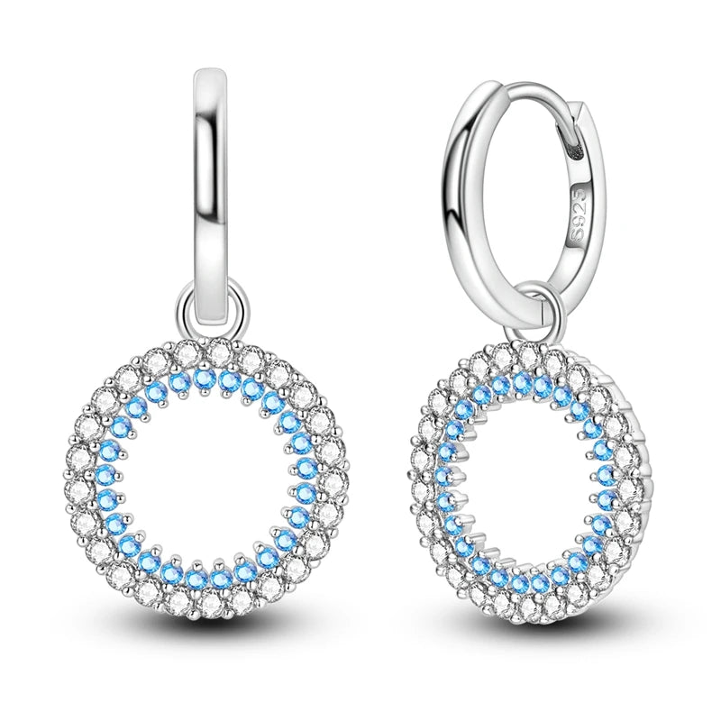 925 Sterling Silver Classic Multi Ring Drop Earrings Elegant Birthday Jewellery