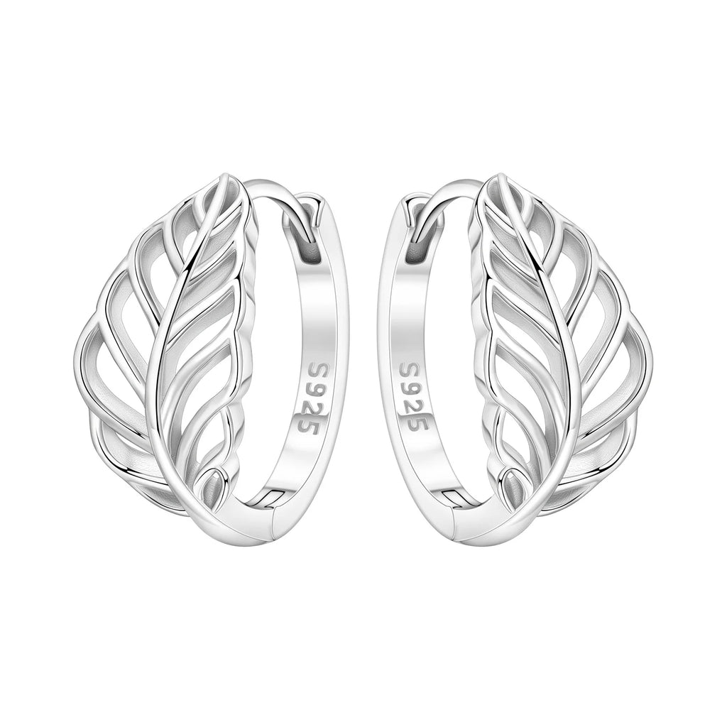 925 Sterling Silver Blue Iris Flower Hoop Earrings Anniversary Jewellery Gift