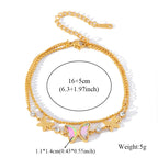 Gold Colour Stainless Steel Charm Bracelet Trendy Textured Jewellery