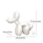 Funny Balloon Pooping Dog Sculptures Resin Pop Art Statue Bathroom Decoration Object