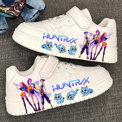 K-pop Girls Fashion White Trainers Student Anti-slip Breathable Sport Shoes