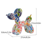 Pop Art Graffiti Balloon Dog Sculpture Animal Figures Decorative Home Decor Objects