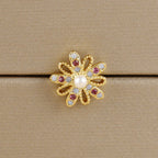 1PC Stainless Steel Mini Zircon Cross Stud Earrings Gold Helix Tragus