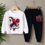 Boys Toddler Cartoon Crewneck Pullover and Trousers 2-Piece Tracksuit
