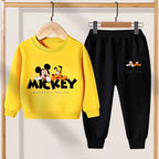 Disney Mickey Mouse Boys O-Neck Hoodie and Trousers 2-Piece Tracksuit