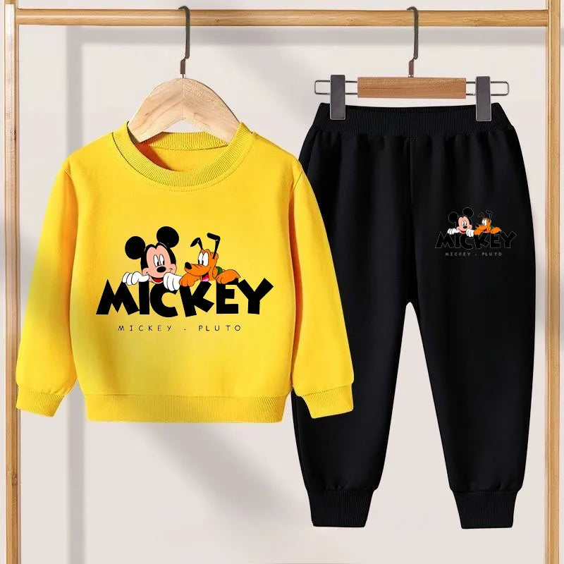 Disney Mickey Mouse Boys O-Neck Hoodie and Trousers 2-Piece Tracksuit