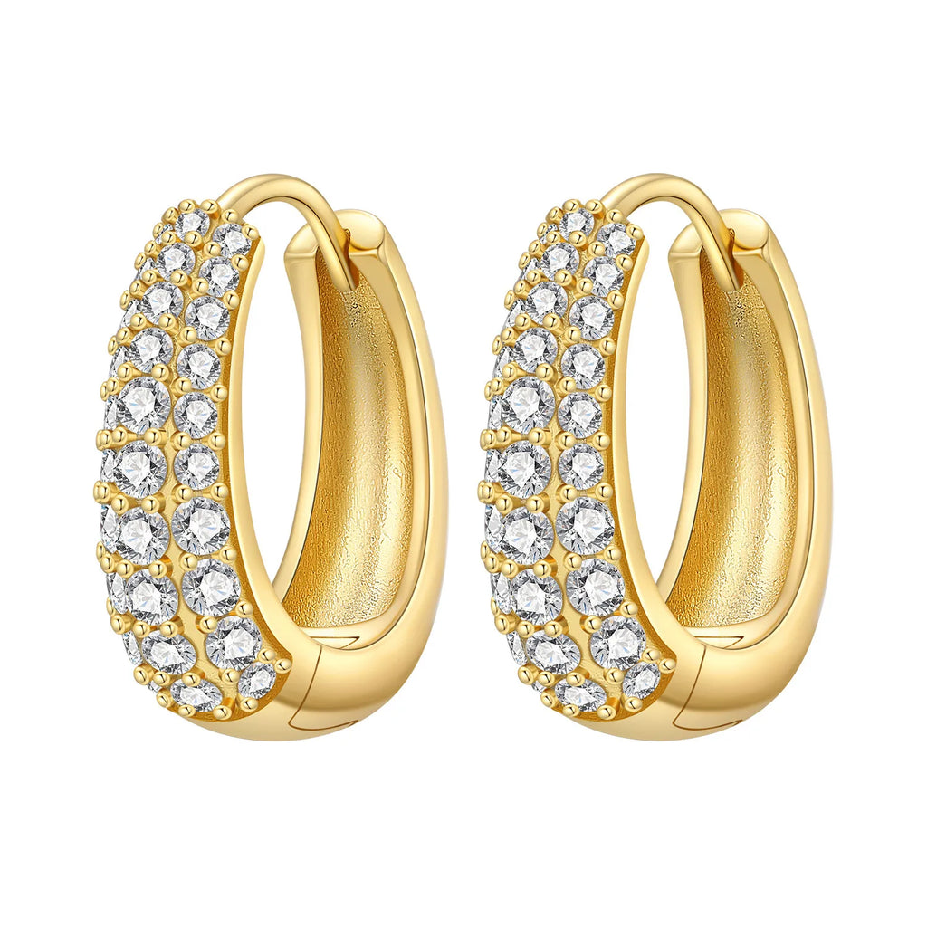 925 Sterling Silver Simple Diamond Shaped Ear Hook Hoop Earrings Jewellery