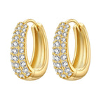 925 Sterling Silver Curled Grass Pattern Flower Hoop Earrings Women's Jewellery