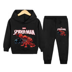 Kids Spiderman Printed Thin Sweatshirt & Sweatpants 2pcs Hooded Tracksuit