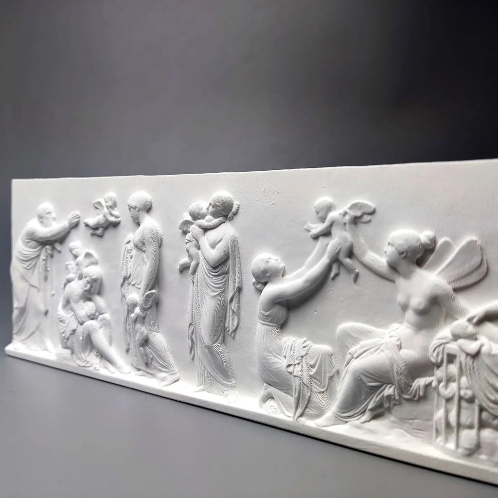 Relief Wall Decor The Ages of Love Sculpture Roman Style Plaque Office Library Decoration