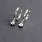 Fashion Stainless Steel Zircon Chain Hoop Earrings Helix Tragus