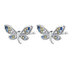 925 Sterling Silver Cute Bees Insects Stud Earrings Exquisite Birthday Gift