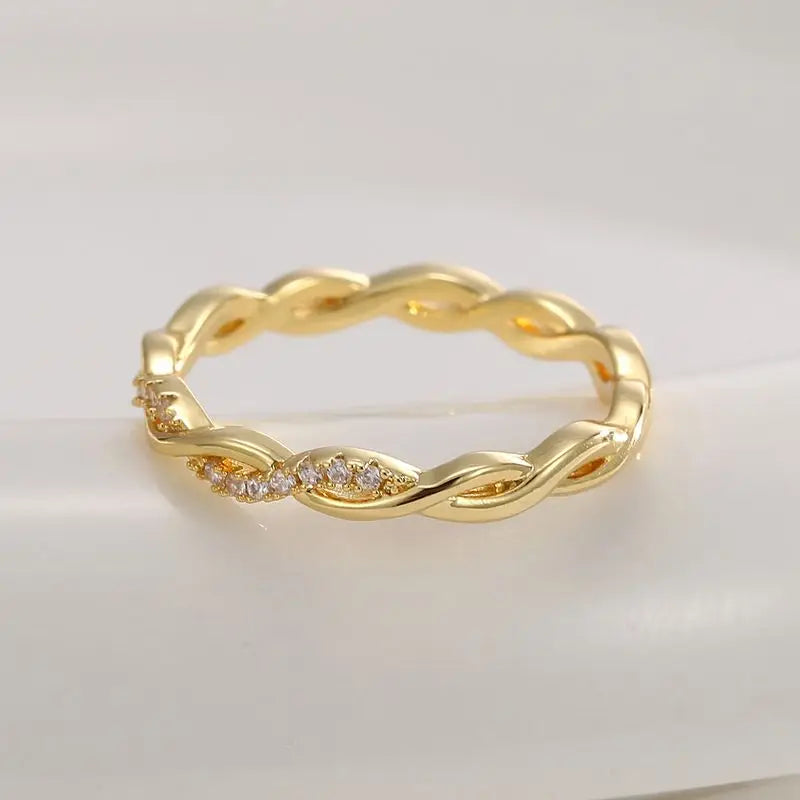 925 Sterling Silver Wedding Band Eternity Ring Brilliant Round Zirconia Thin Elegant Fine Jewellery