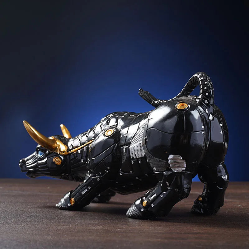 20cm The Miami Bitcoin Bull Model Statue Robot Sculpture Office Desk Wall Street OX