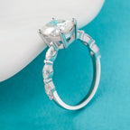 2CT Full Moissanite Engagement Ring Oval Marquise Cut Diamond 925 Sterling Silver GRA Certified