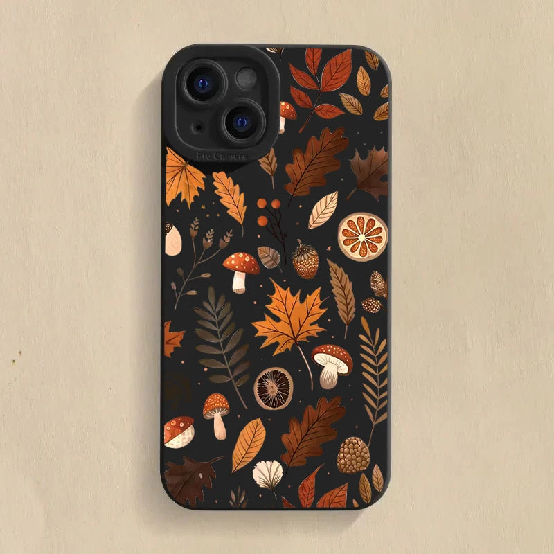 Autumn Leaves Pattern Case for iPhone 17 16 15 14 13 12 Pro Max