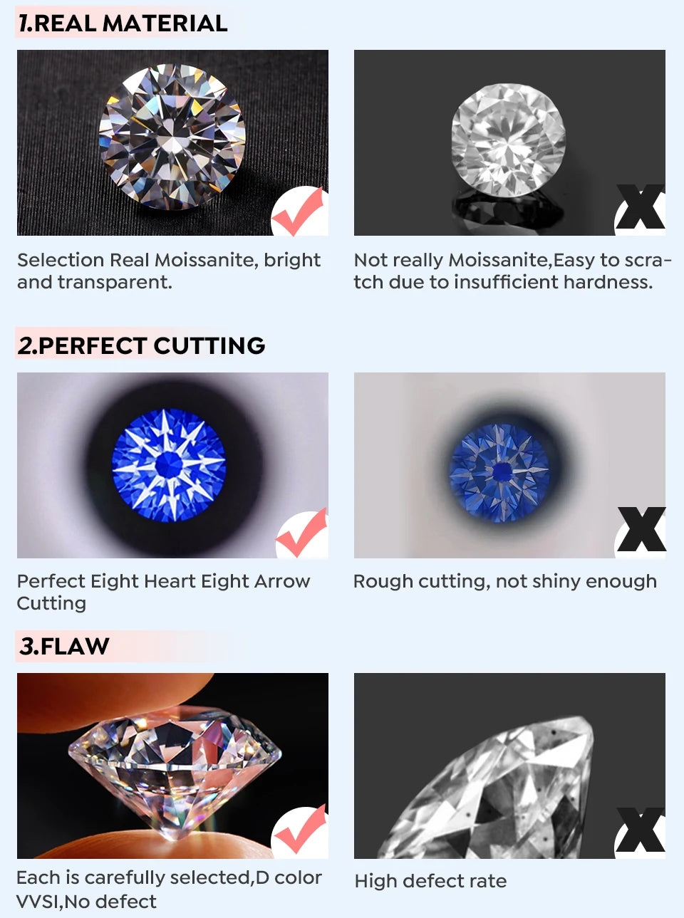 DW Luxury 0.5-2CT Moissanite Diamond Rings for Women Engagement Real 925 Sterling Silver Original Wedding Gemstone Fine Jewelry