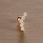 1PC 6 Styles Stainless Steel Mini Zircon Cartilage Piercing Stud