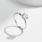 MODIAN 1CT Moissanite Lab Diamond Ring For Women 925 Sterling Silver Wedding Engagement Platinum Plated Fine Jewelry