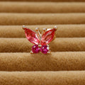 1PC Stainless Steel Tragus Helix Butterfly Piercing Earrings Pink