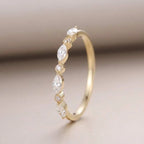 925 Sterling Silver Classic Zircon Marquise Stackable Ring Engagement Wedding Luxury Fashion