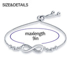 Bracelet Original 925 Silver Lucky Symbol Zircon Bracelet Luxury Jewelry For Woman Romantic Valentine's Day Jewelry Gifts