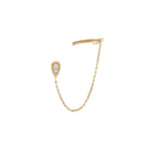 Fashion Silver Colour Stainless Steel Chain Hanging Earrings Huggie