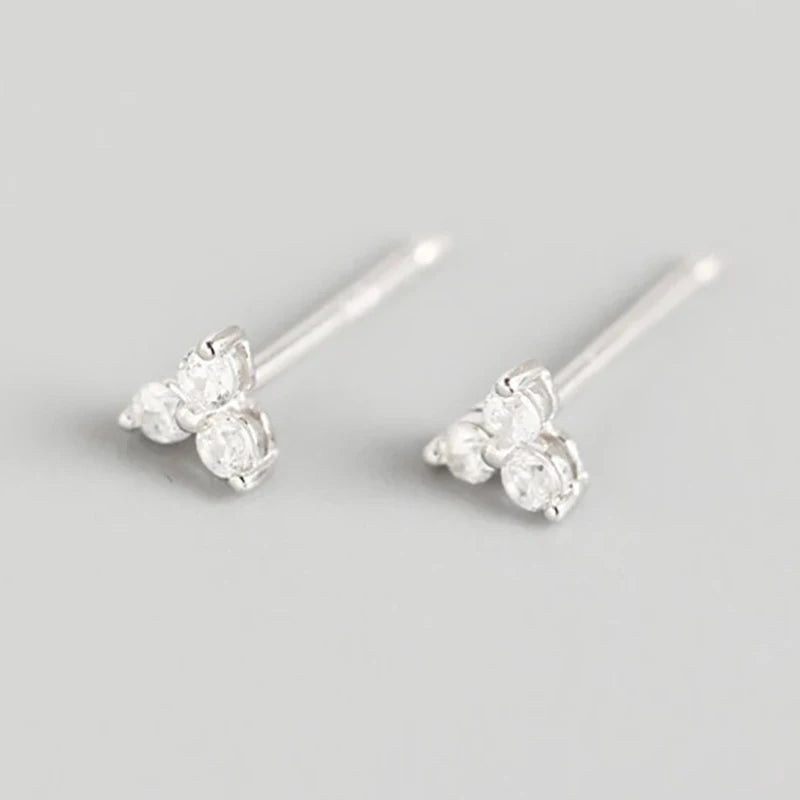 2PCS Stainless Steel CZ Zircon Small Hoop Earrings Men 6mm 8mm 10mm