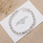 Hollow Ball Chain Bracelet 925 Sterling Silver Women Fashion Wedding Gift