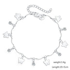 Zircon Butterfly Chain Bracelet 925 Sterling Silver Elegant Wedding Jewellery