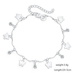 Zircon Butterfly Chain Bracelet 925 Sterling Silver Elegant Wedding Jewellery
