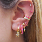 1PC Simple Metal Crystal Ear Cuff Non Piercing Fake Cartilage Clip