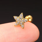 1PC 2023 Daith Ear Ring Piercing Star Eye Tragus Helix Septum Steel