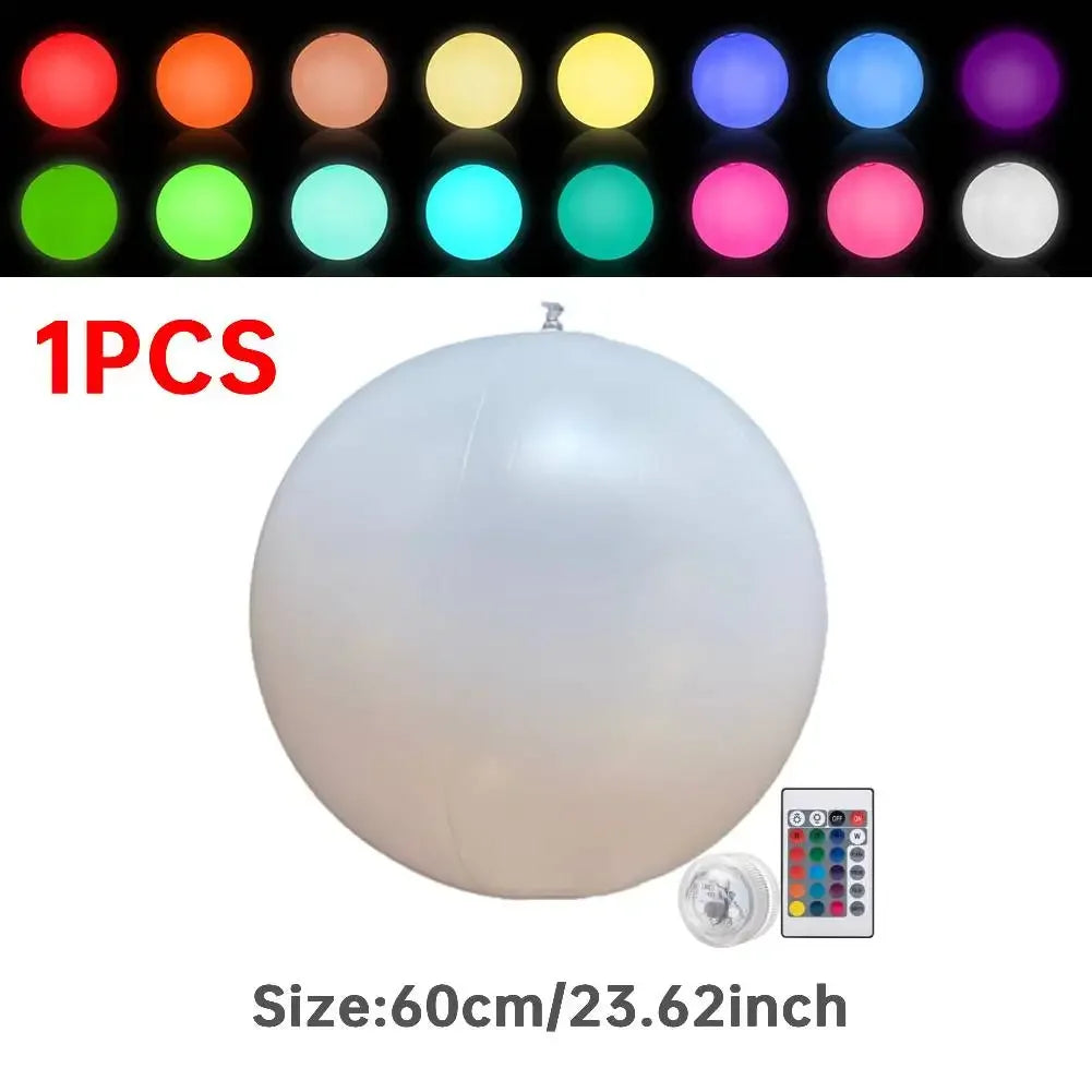 16 Colour LED Luminous Inflatable Ball Pool Beach Valentine's Day Gift Ship from UK