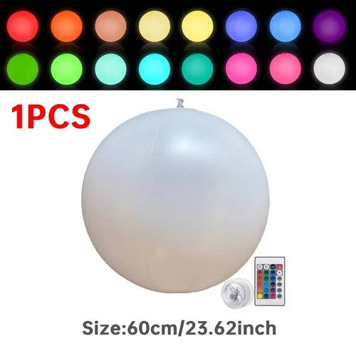 16 Colour LED Luminous Inflatable Ball Pool Beach Valentine's Day Gift Ship from UK