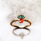 Golden Pineapple Ring 925 Sterling Silver Sweet Fashion Jewellery Women Gift