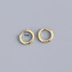2PCS Stainless Steel Zirconia Small Hoop Earrings Water Drop Pendant