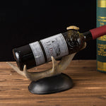Resin Wine Rack Bottle Holder Deer Antler Decor Interior Bar Kitchen Shelf Tabletop Storage