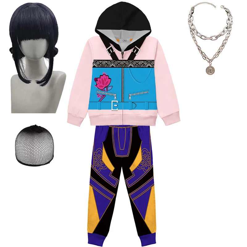 Kids Kpop Demon Hunter Hoodie and Pants Set Fashion Girls Casual Clothing