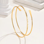 Upper Arm Cuff Bracelet for Women, Minimalist Gold Plated Armband Statement Party Armlets Jewelry